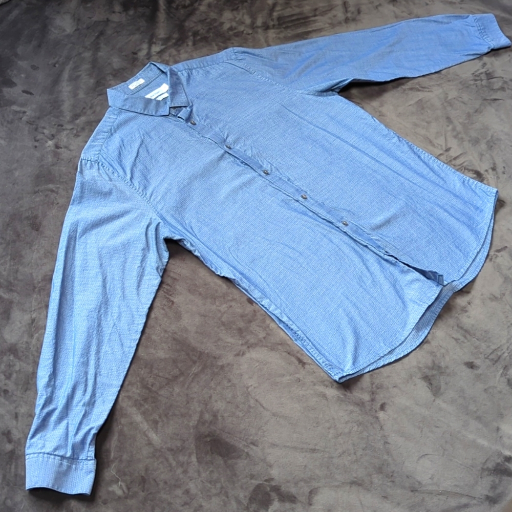 Calvin Klein Classic Fit Blue Button-Down Shirt
